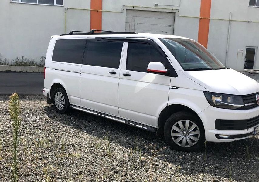 Вбудовані рейлінги для Volkswagen T6 2015-2024, коротка база (чорні) RLN-73629 фото