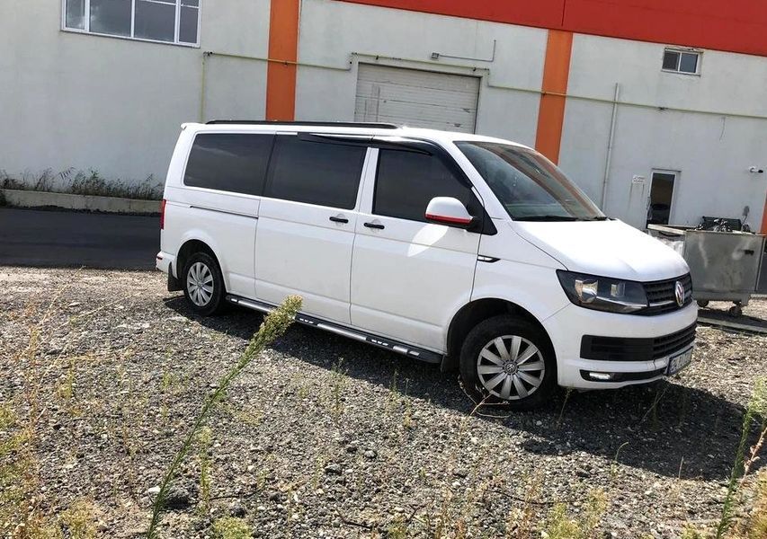 Вбудовані рейлінги для Volkswagen T6 2015-2024, коротка база (чорні) RLN-73629 фото