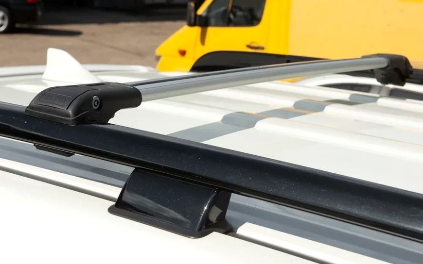 Перемички на рейлінги для BMW X5 E53 1999-2006, 110 см, сірі, із замком (WINGBAR V1) POR-157735 фото