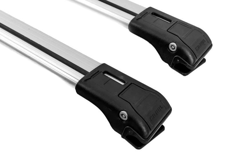 Перемички на рейлінги для BMW X5 E53 1999-2006, 110 см, сірі, із замком (WINGBAR V1) POR-157735 фото