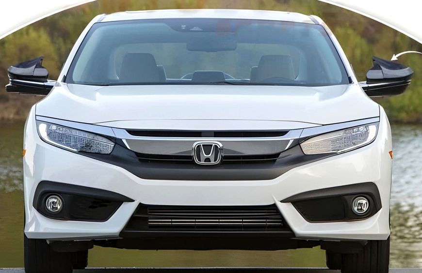 Накладки на дзеркала BMW-Style для Honda Civic 10 2016-2021 ZRK-89409 фото