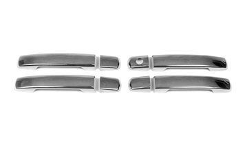 Накладки на ручки дверей для Nissan Qashqai 2007-2010, без чипа, 4 шт, хром (Carmos) NKS-3383 фото