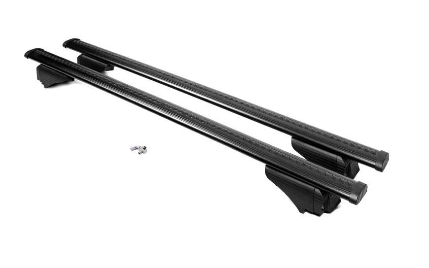 Перемички на рейлінги для BMW X5 E53 1999-2006, 125 см, чорні, із замком (WIZARD V2) POR-161225 фото