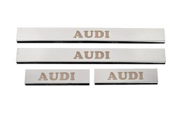 Накладки на пороги для Audi A4 B8 2007-2015, 4 шт (Carmos) NRP-125155 фото