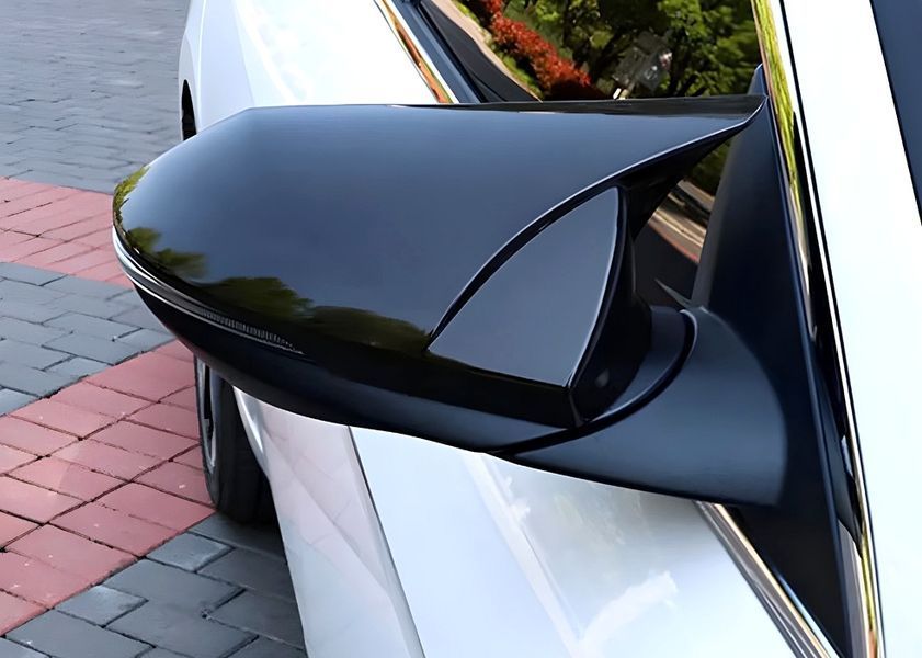 Накладки на зеркала BMW-style для Hyundai Elantra 2011-2015 (MD/UD, с вырезом под поворот) ZRK-89785 фото