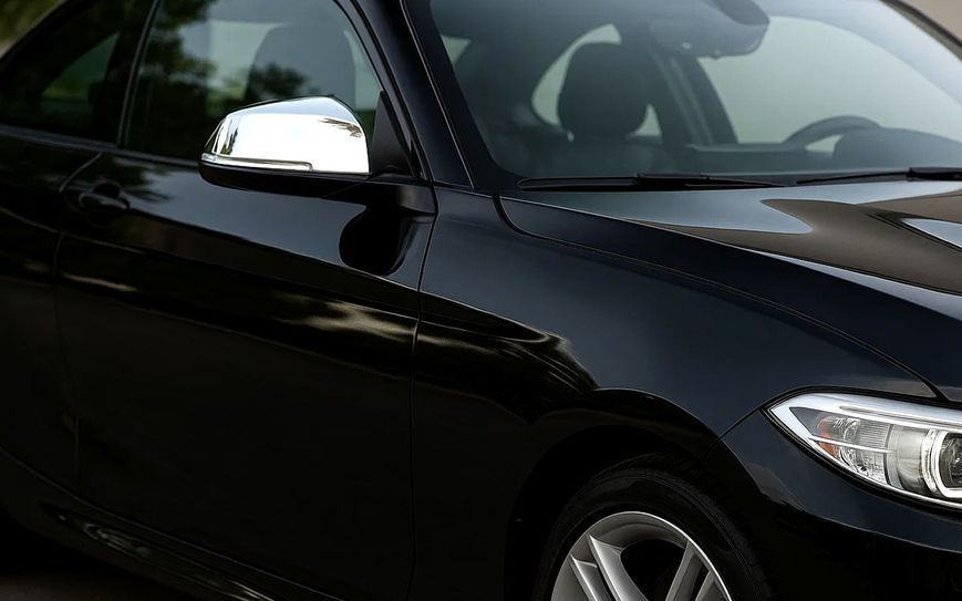 Накладки на дзеркала для BMW 2 F22/F23 2014-2021, хромовані, нержавіюча сталь NZR-125540 фото