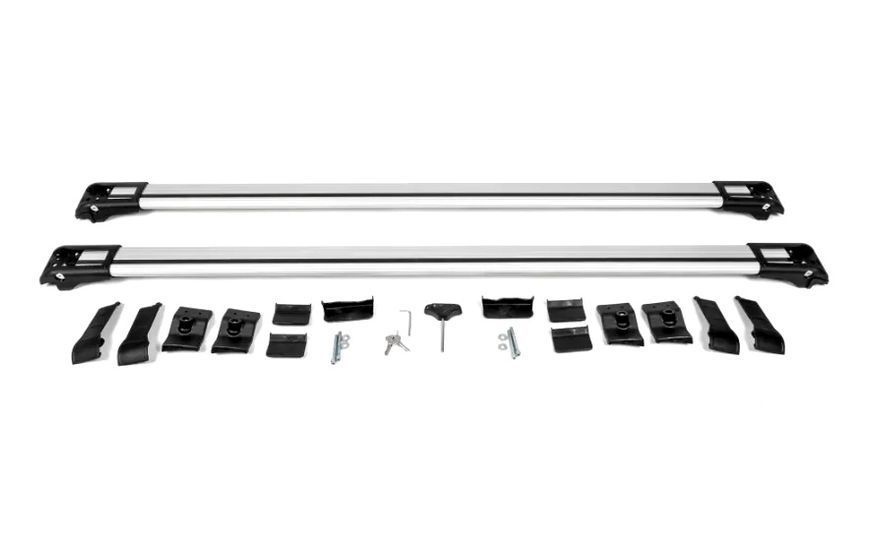 Перемычки на рейлинги для Chevrolet Trax 2012-2023, до 140 см, серые, с замком (WINGCARRIER V1) POR-166744 фото