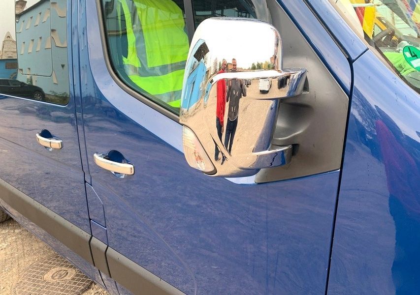Накладки на ручки дверей для Opel Vivaro 2015-2019, 2 отвори, 4 шт, хром (Omsa Line) NKS-79421 фото