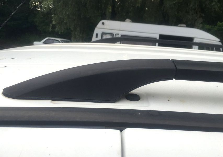 Рейлінги для Fiat Doblo 2 2010-2022, максі база (чорні, металеві ніжки) RLN-27573 фото