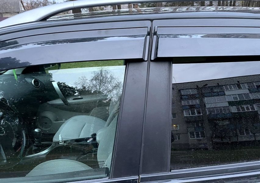 Ветровики для Nissan Qashqai 2007-2010 (4 шт) DOK-88978 фото
