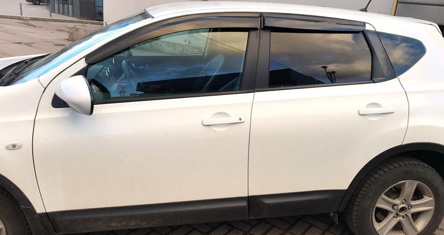 Ветровики для Nissan Qashqai 2007-2010 (4 шт) DOK-88978 фото