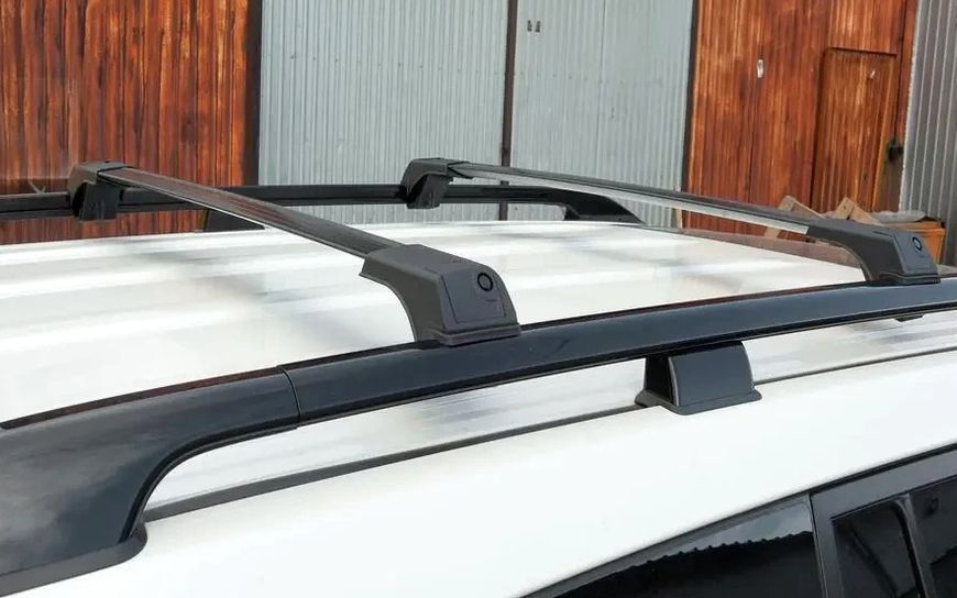 Перемычки на рейлинги для BMW X5 E53 1999-2006, до 140 см, черные (FLYBAR V1) POR-56469 фото