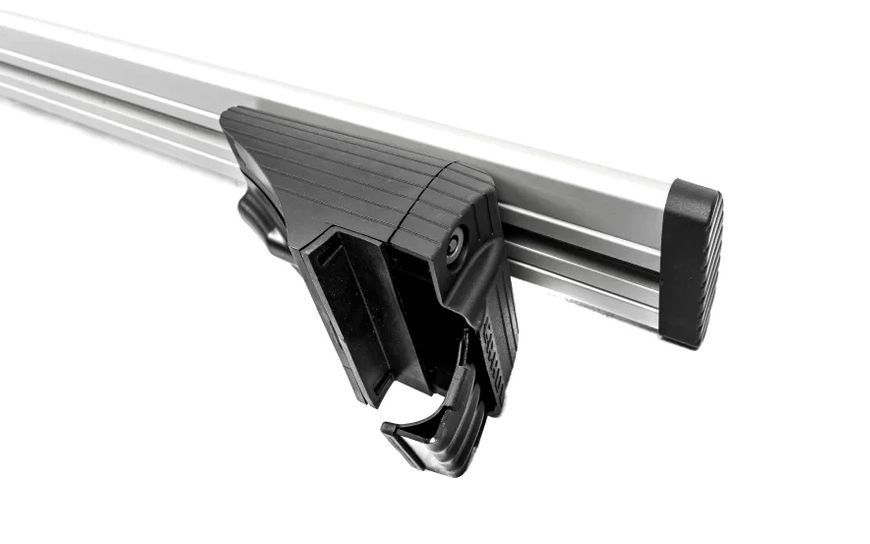 Перемычки на рейлинги для BMW X3 E83 2003-2010, 125 см, серые, с замком (WIZARD V2) POR-161216 фото