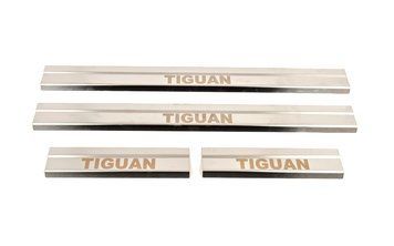Накладки на пороги для Volkswagen Tiguan 2007-2016, 4 шт (Carmos) NPR-14613 фото