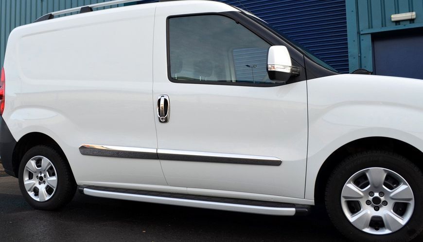 Накладки та окантовки на ручки для Fiat Doblo 2 2010-2022, 8 шт, хром (Omsa Line) NKS-28106 фото