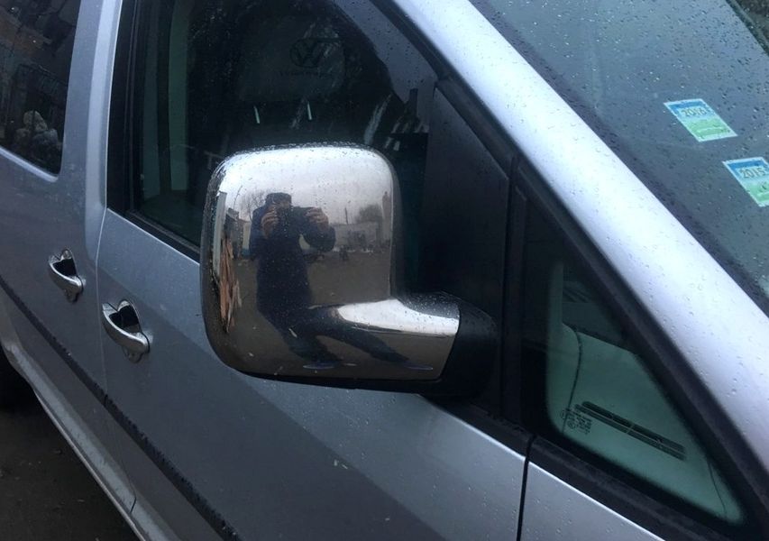 Накладки на дзеркала для Volkswagen Caddy 2010-2015, хромовані, нержавіюча сталь. NZR-2810 фото