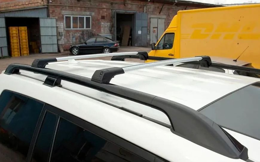 Перемычки на рейлинги для BMW X7 G07 2019+, 140 см, серые (FLYBAR V1) POR-158075 фото