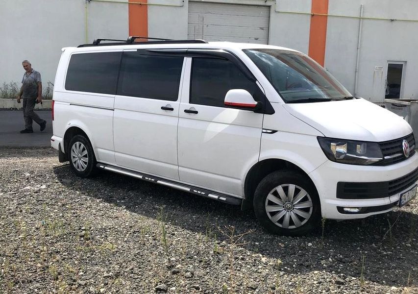 Вбудовані рейлінги для Volkswagen T6 2015-2024, довга база (чорні) RLN-73630 фото