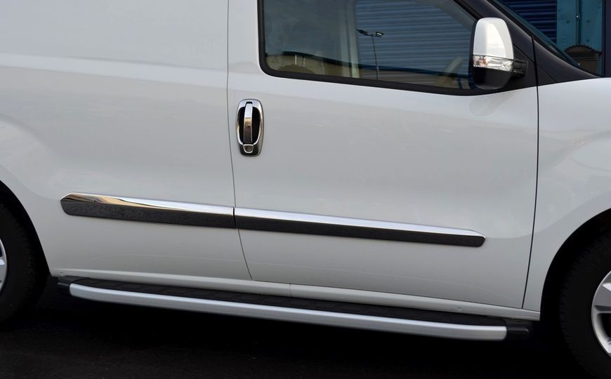 Накладки та окантовки на ручки для Fiat Doblo 2 2010-2022, 8 шт, хром (Carmos) NKS-28107 фото
