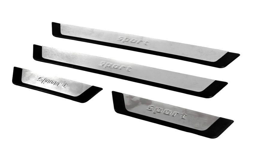 Накладки на пороги для BMW 1 E81/E82/E87/E88 2004-2011, з написом Sport, 4 шт (Omsa Line) NRP-38955 фото