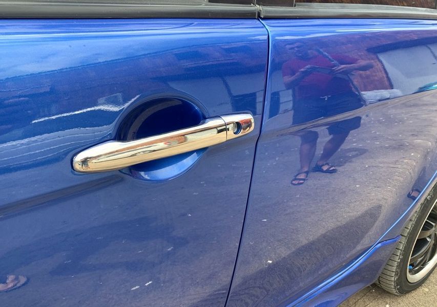 Накладки на ручки дверей для Mitsubishi Lancer 10 2008+, без чипа, 4 шт, хром (Omsa Line) NKS-1026 фото