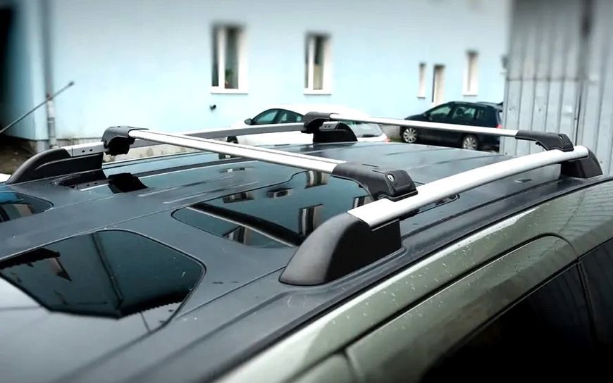 Перемычки на рейлинги для Chevrolet Captiva 2006-2019, до 110 см, серые (SKYBAR V1) POR-159958 фото